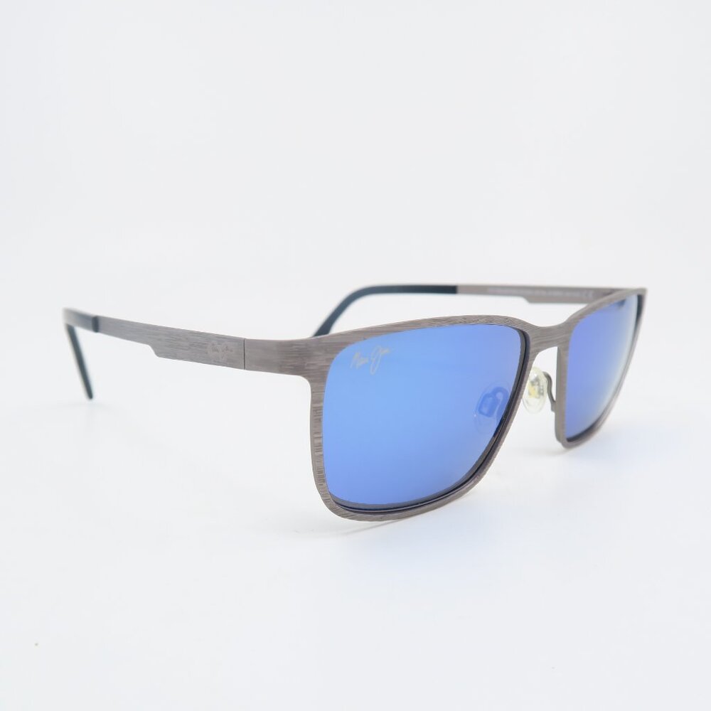 Maui Jim Men’s Sunglasses Gray Frame with Blue Mirrored Lenses
